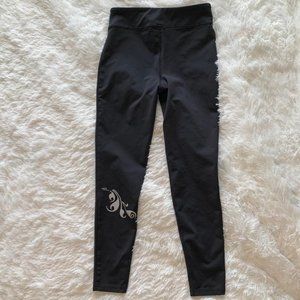 Athleta Cold Weather Tights, Black with Reflective Detail, Size M